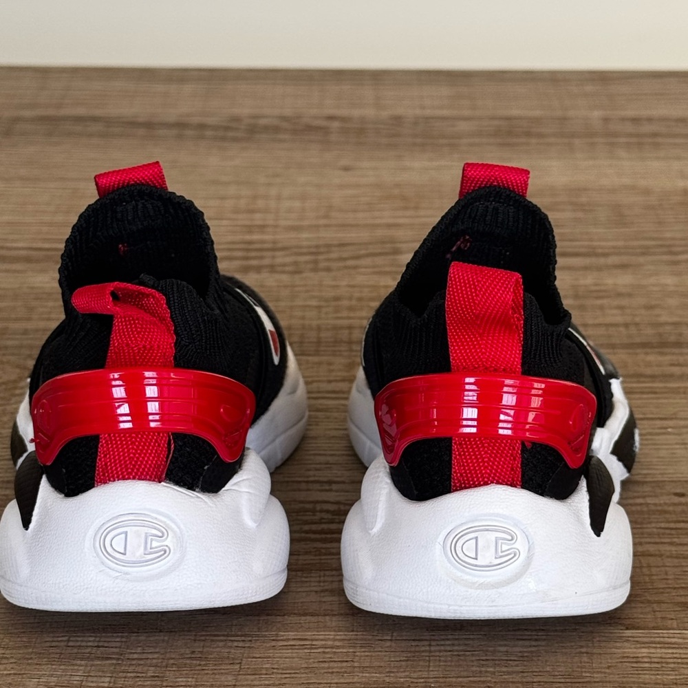 Champion Kids' Black and Red Sneakers - Picture 3 of 5